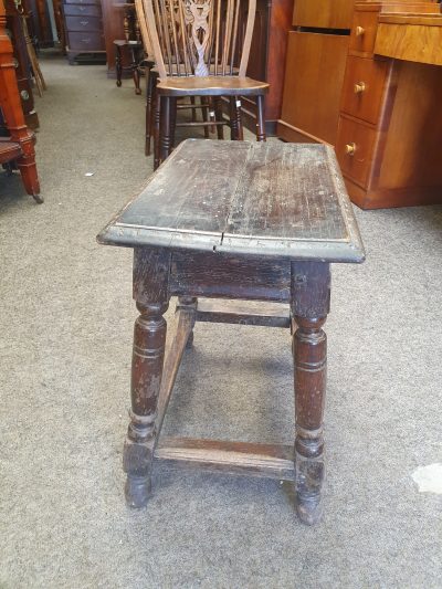 Antique Oak Country Joint Stool - Image 4