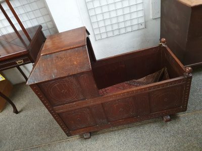 Antique Baby Rocking Cradle Cot Bed - Image 3
