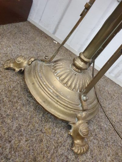 Antique Brass & Copper Adjustable Standard Lamp - Image 4