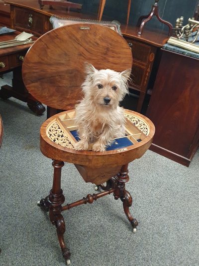 Good Antique Victorian Work Table - Image 4