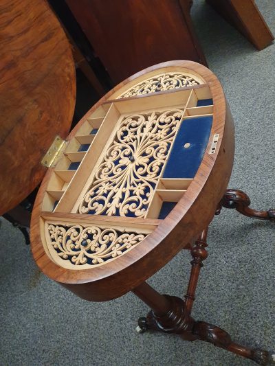 Good Antique Victorian Work Table - Image 6