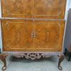 Good Antique 1930's Walnut Cocktail Drinks Cabinet - Image 4