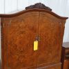 Good Antique 1930's Walnut Cocktail Drinks Cabinet - Image 8