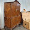 Good Antique 1930's Walnut Cocktail Drinks Cabinet - Image 12
