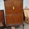 Good Antique 1930's Walnut Cocktail Drinks Cabinet - Image 6