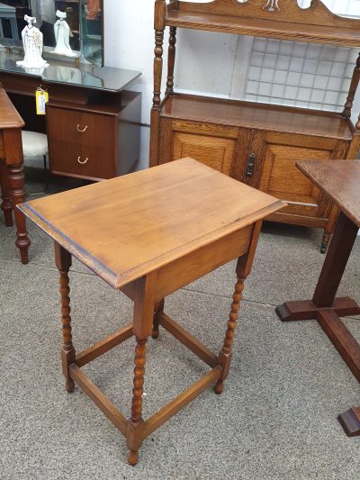 Small Antique Edwardian Oak Table - Image 4
