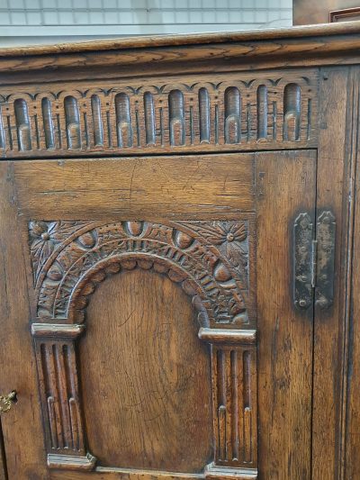 Antique 1920's Oak Corner Cupboard - Image 7