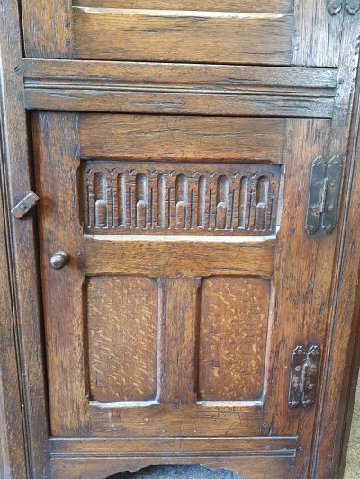 Antique 1920's Oak Corner Cupboard - Image 6