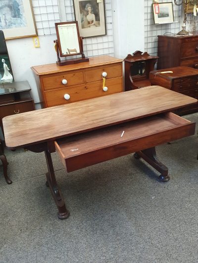 Antique Regency Library Table - Image 3