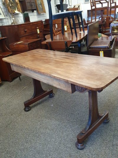 Antique Regency Library Table - Image 4