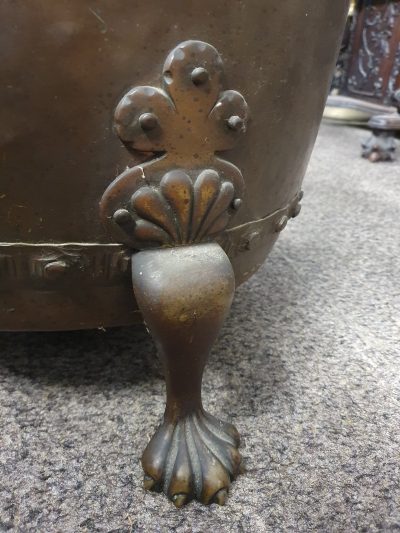 Antique Copper Log Bin - Image 4