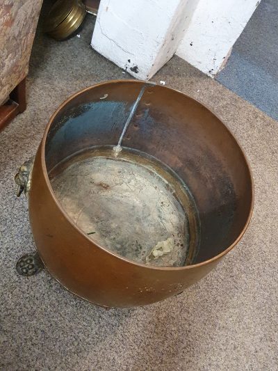 Antique Arts & Crafts Log Bin Jardiniere - Image 3