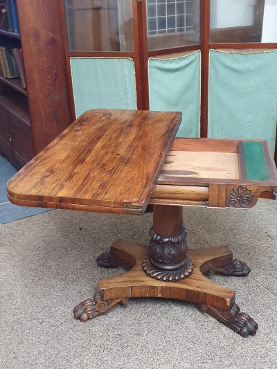 Antique Rosewood Card Games Table - Image 2