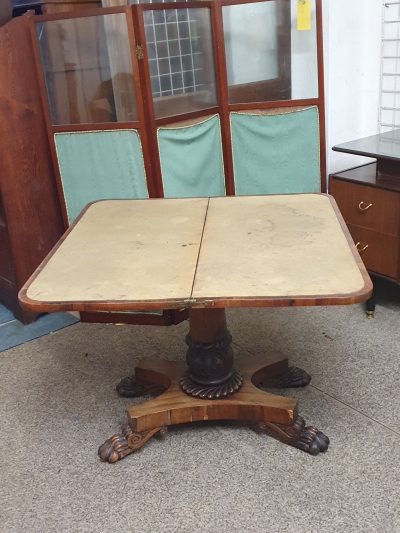 Antique Rosewood Card Games Table - Image 3