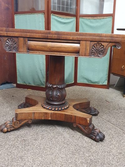Antique Rosewood Card Games Table - Image 5