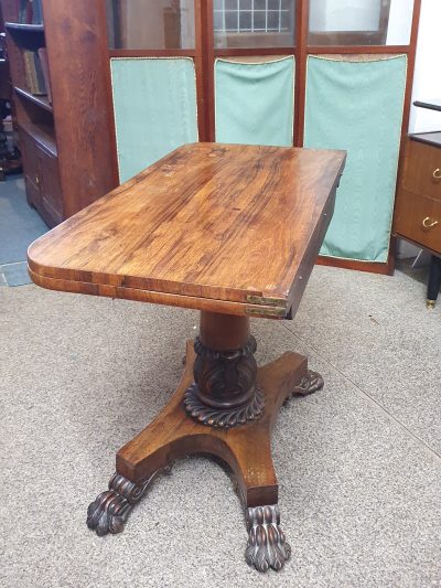 Antique Rosewood Card Games Table - Image 6