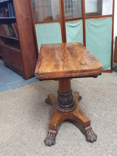Antique Rosewood Card Games Table - Image 9