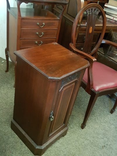 Antique Edwardian Bedside Cabinet - Image 3