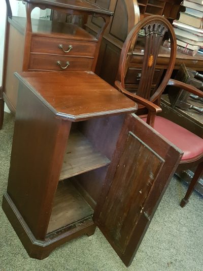 Antique Edwardian Bedside Cabinet - Image 4