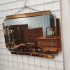 Art Deco Peach Edged Mirror - Image 6
