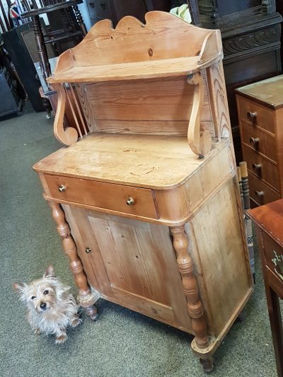 Small Antique Victorian Pine Side Cabinet - Image 4