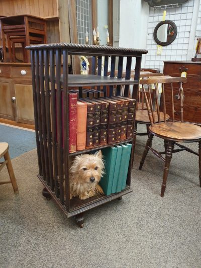 Antique Revolving Bookcase - Image 7