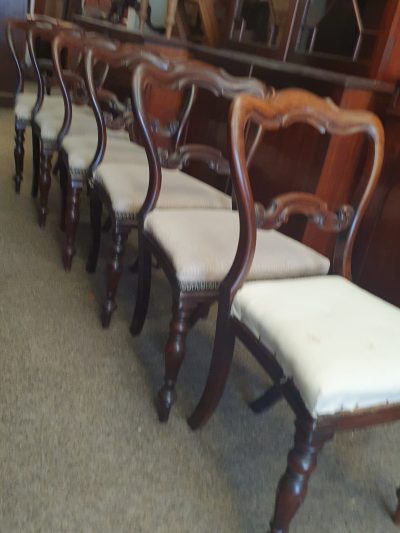Antique Victorian Set of 6 Dining Chairs - Image 3