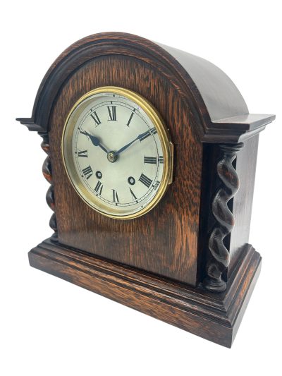 Lovely English Oak Case Astral Mantel Clock – 8 Day gong striking Clock - Image 3