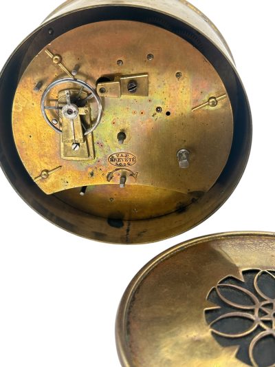 Rare wonderful Brevete Round Carriage alarm clock – ca1890 - Image 8