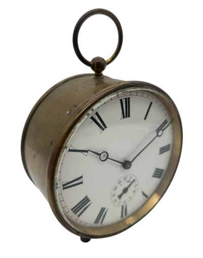 Rare wonderful Brevete Round Carriage alarm clock – ca1890 - Image 4