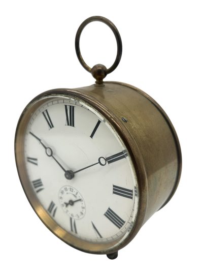 Rare wonderful Brevete Round Carriage alarm clock – ca1890 - Image 3
