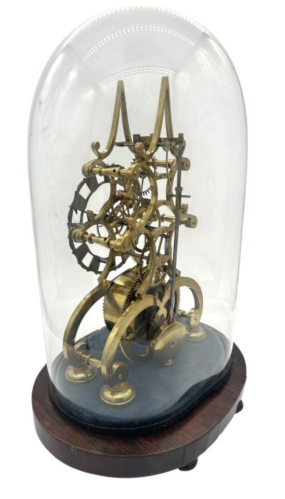 Awesome Rare Victorian 6 spoke wheel Skeleton Mantel Clock - ca1870 - Image 8