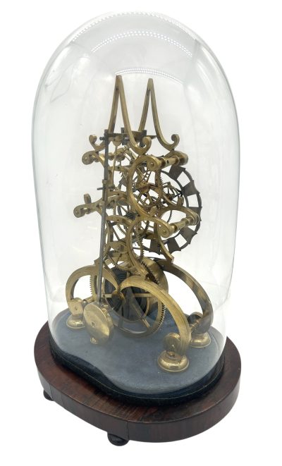 Awesome Rare Victorian 6 spoke wheel Skeleton Mantel Clock - ca1870 - Image 6
