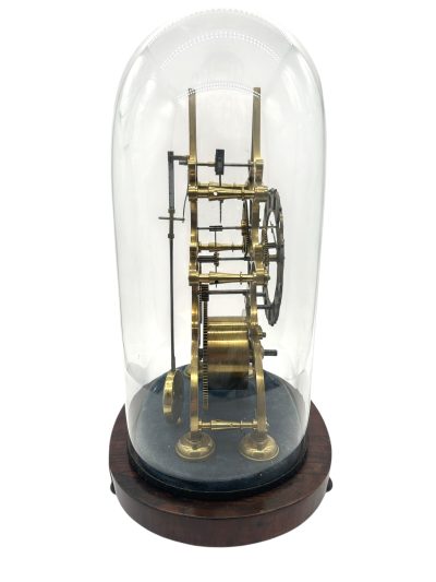 Awesome Rare Victorian 6 spoke wheel Skeleton Mantel Clock - ca1870 - Image 5