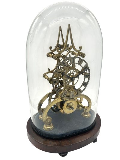 Awesome Rare Victorian 6 spoke wheel Skeleton Mantel Clock - ca1870 - Image 4