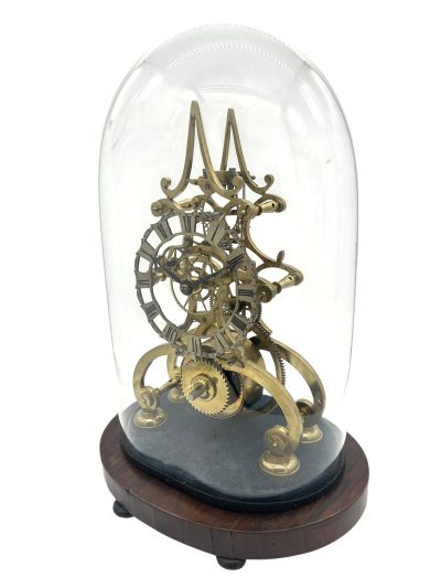 Awesome Rare Victorian 6 spoke wheel Skeleton Mantel Clock - ca1870 - Image 3