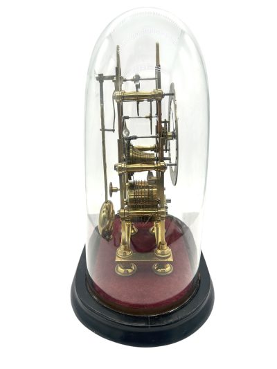 Wonderful Victorian 5 spoked chain driven fusee Mantel Clock - ca1860 - Image 8