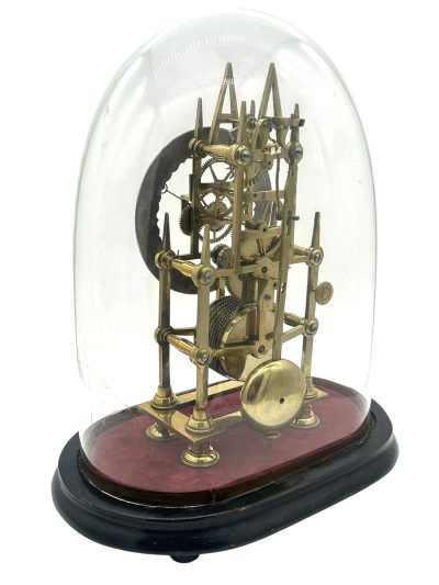 Wonderful Victorian 5 spoked chain driven fusee Mantel Clock - ca1860 - Image 6