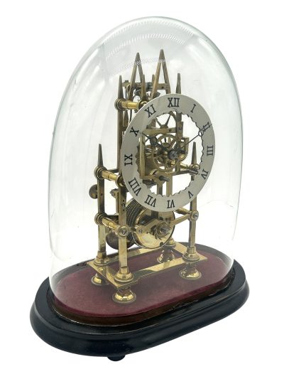 Wonderful Victorian 5 spoked chain driven fusee Mantel Clock - ca1860 - Image 2