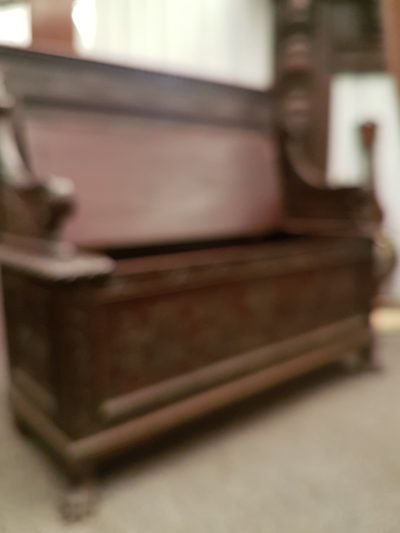 Antique Hall Seat Bench - Image 10