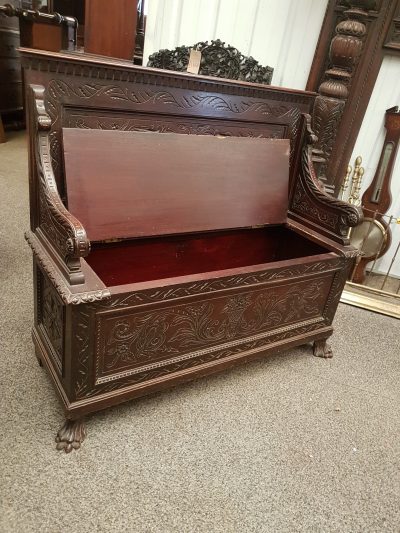 Antique Hall Seat Bench - Image 13