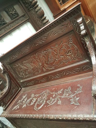 Antique Hall Seat Bench - Image 4