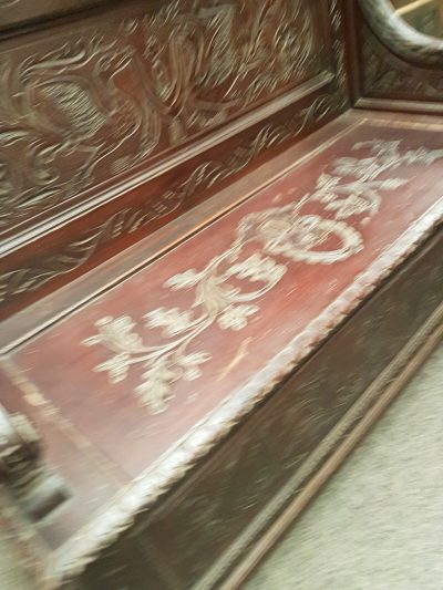 Antique Hall Seat Bench - Image 11