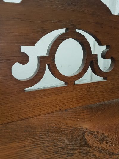 Antique Arts & Crafts Oak Bookcase Shelves - Image 6