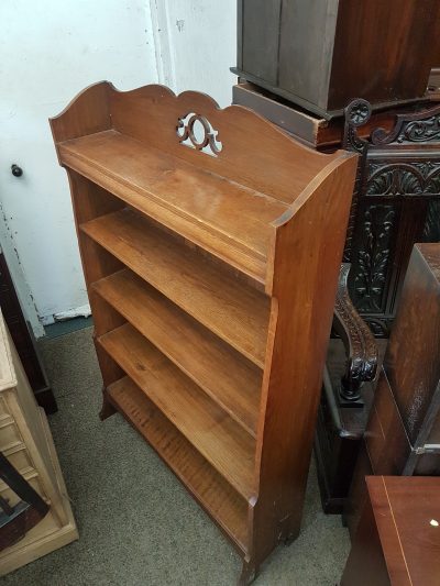 Antique Arts & Crafts Oak Bookcase Shelves - Image 4