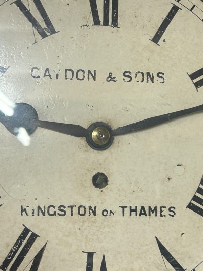 Stunning Antique English fusee drop dial wall clock – ca1890 - Image 10