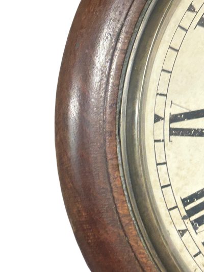 Stunning Antique English fusee drop dial wall clock – ca1890 - Image 9