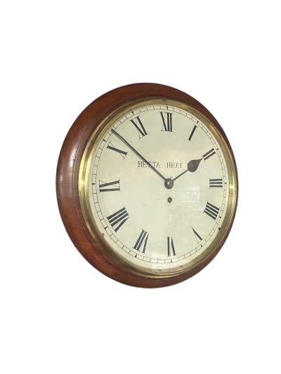 Wonderful Victorian walnut case English Fusee dial clock – ca1890 - Image 7