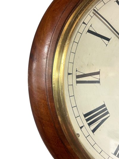 Wonderful Victorian walnut case English Fusee dial clock – ca1890 - Image 4