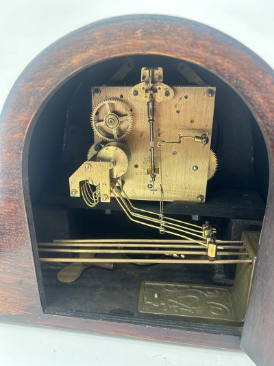 Antique Art deco inspired Napoleon hat shape musical mantel clock - Image 8